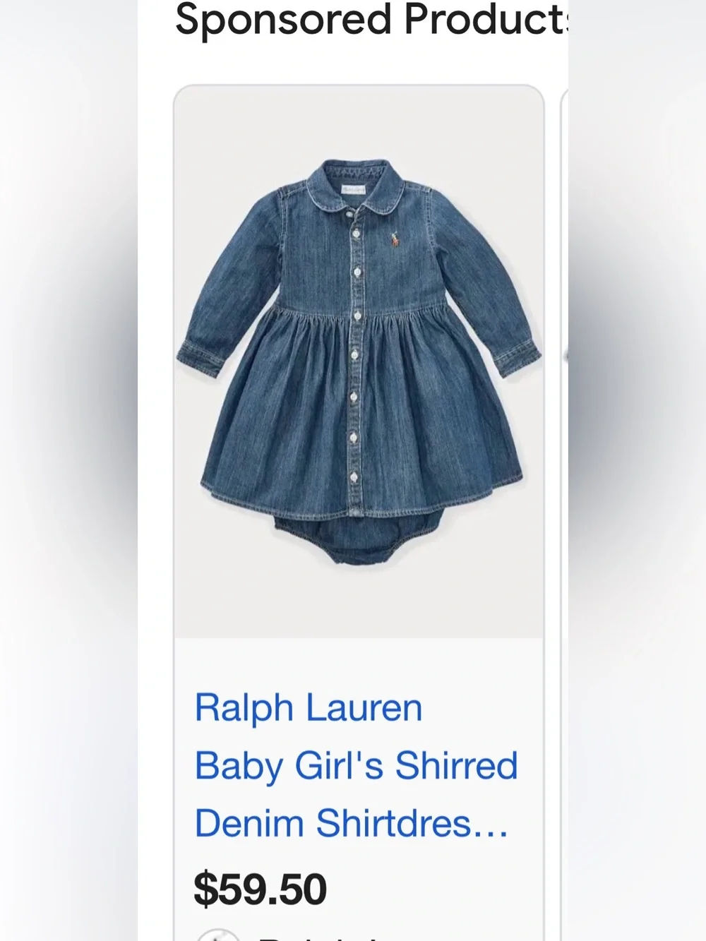 Ralph Lauren denim button